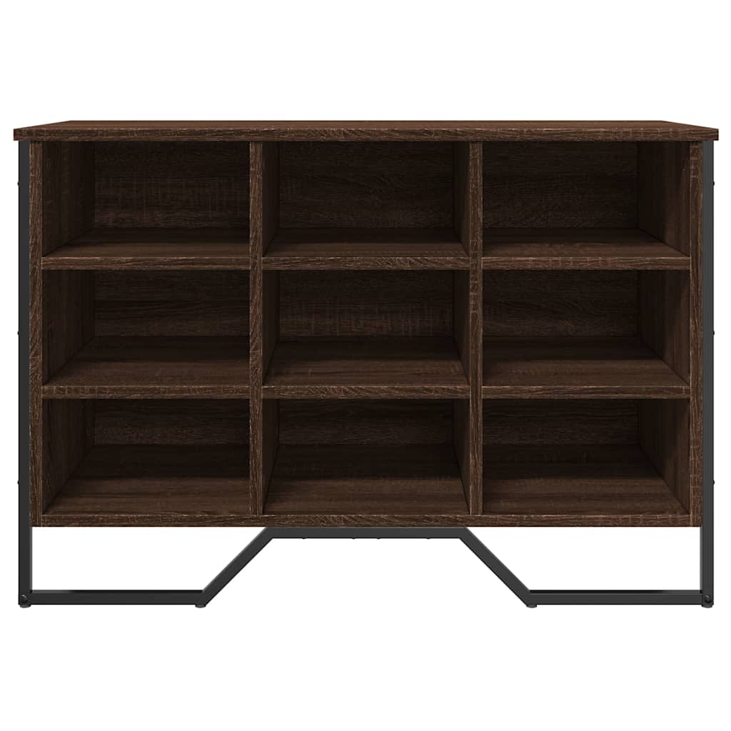 Shoe cabinet, brown oak, 90x38x61.5cm, engineered wood
