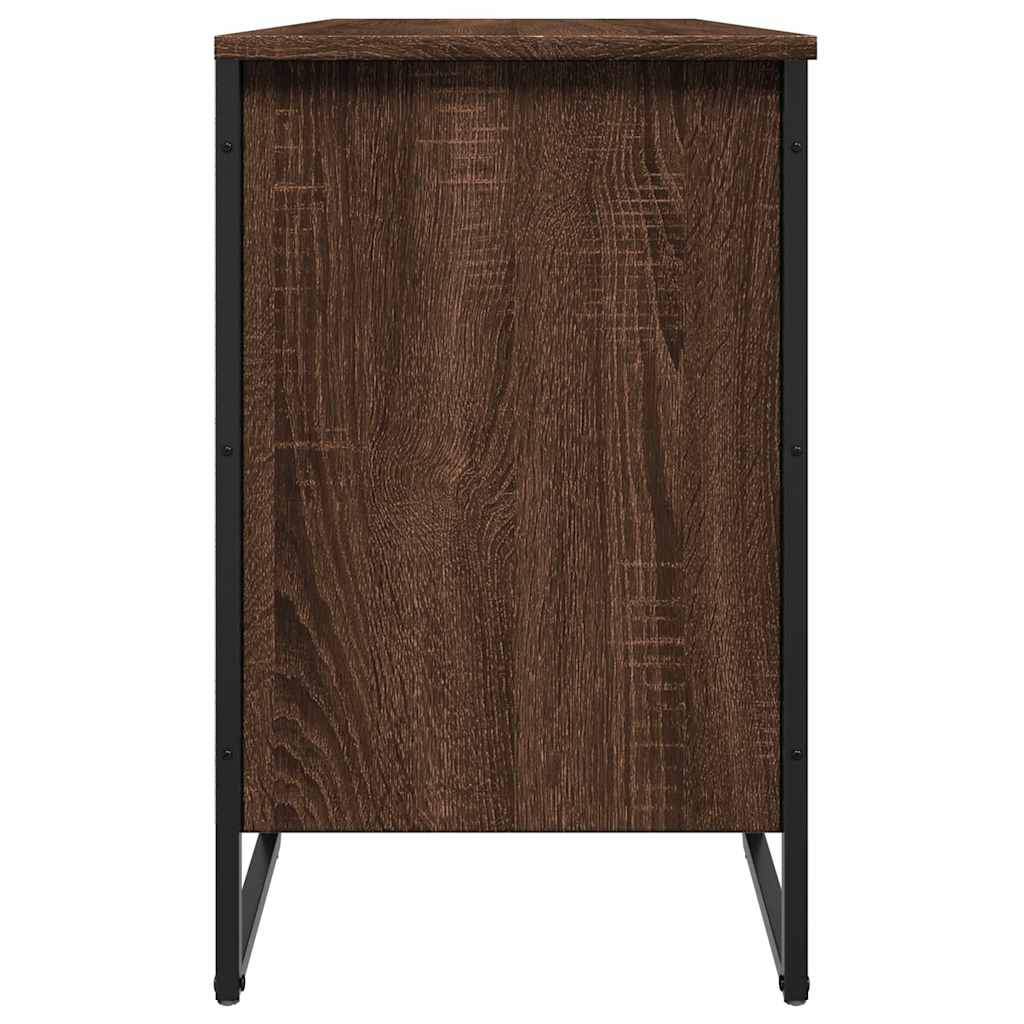 Shoe cabinet, brown oak, 90x38x61.5cm, engineered wood