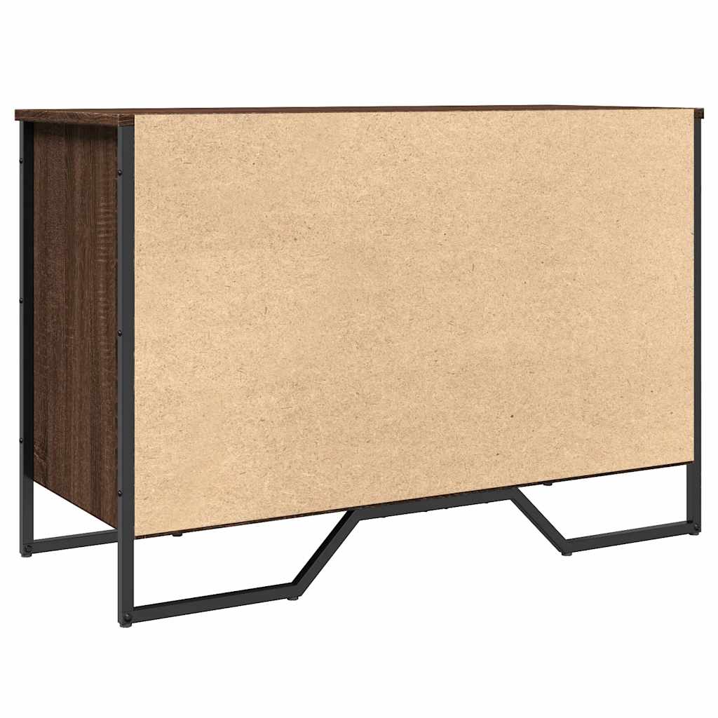 Shoe cabinet, brown oak, 90x38x61.5cm, engineered wood