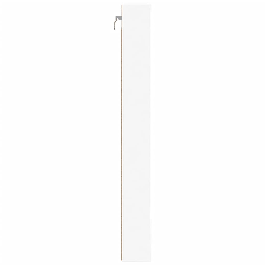 Display cabinet, white, 100x8.5x75cm, treated wood