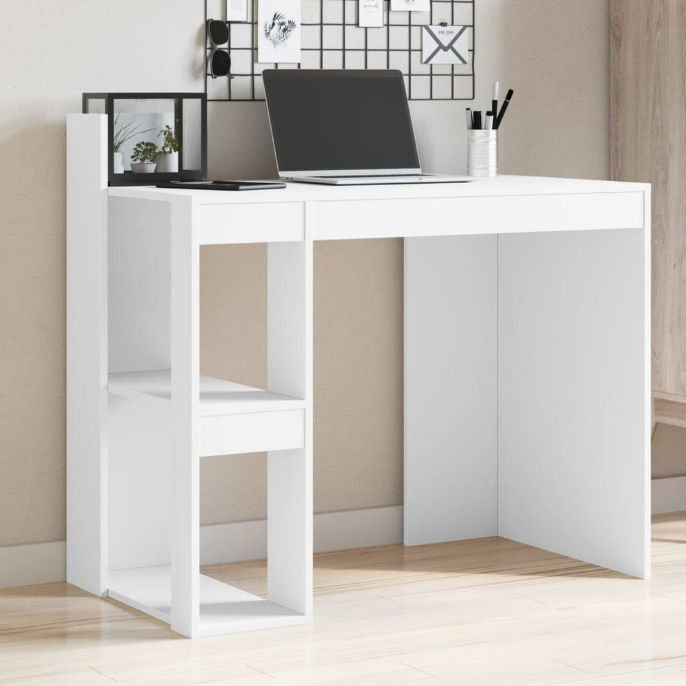 Office desk, white, 103.5x56.5x94cm, engineered wood