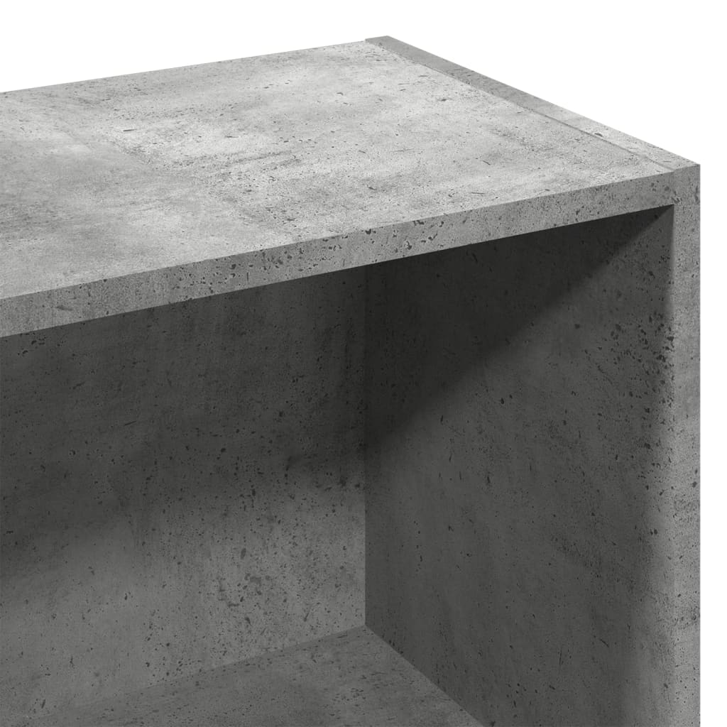 Grāmatu skapis, betona pelēks, 57x28,5x107,5cm, apstrādāta koksne