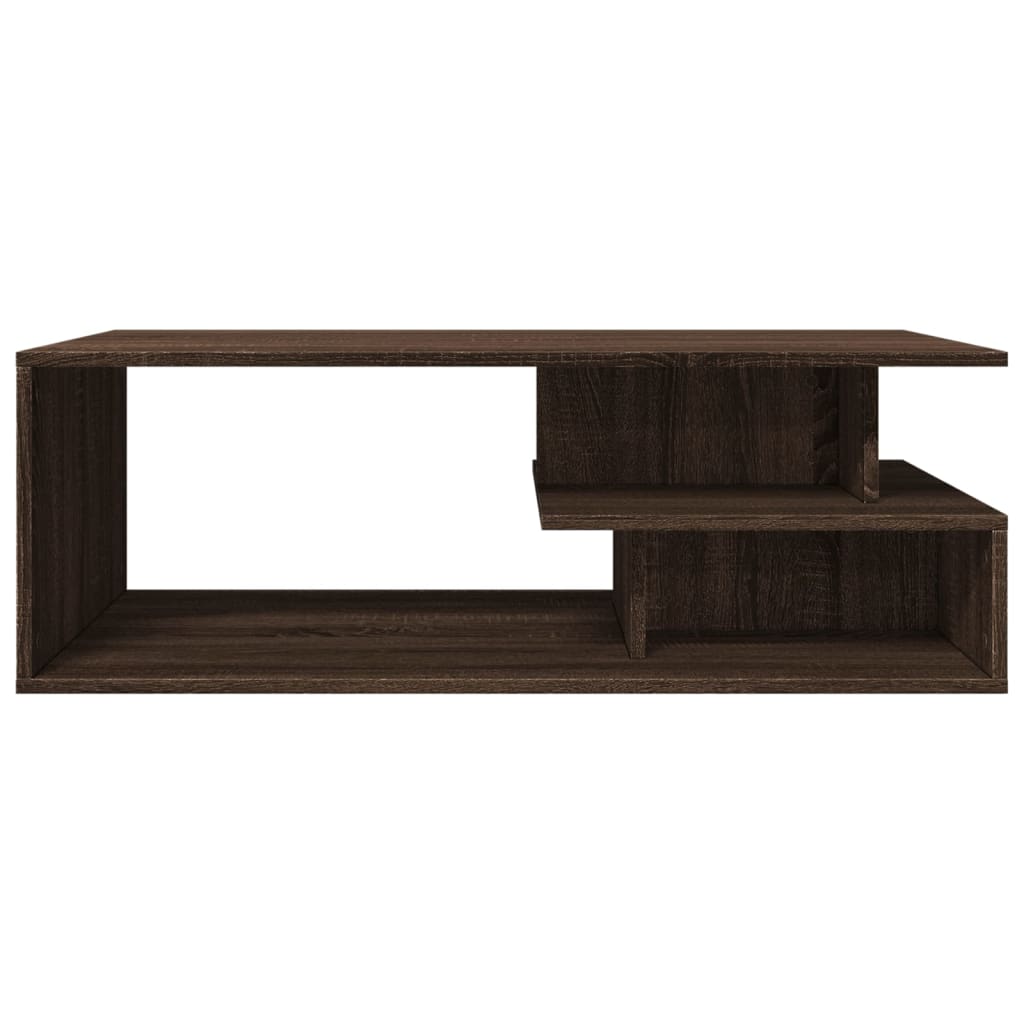 Coffee table, brown oak, 102x55x35cm, engineered wood