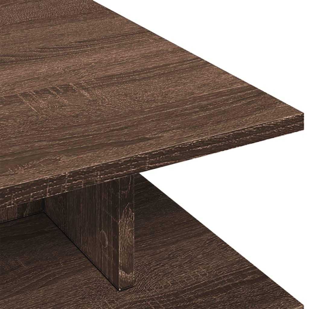 Coffee table, brown oak, 102x55x35cm, engineered wood