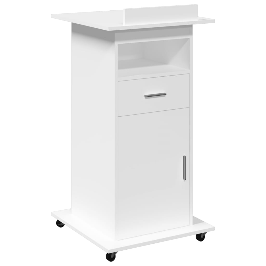 Tribūna su ratukais ir stalčiumi, 107cm.