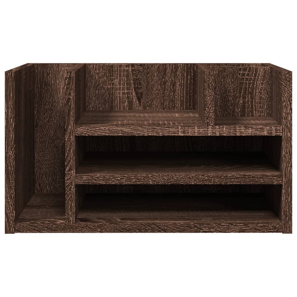 Desk shelf, brown oak, 44.5x24x25cm, wood