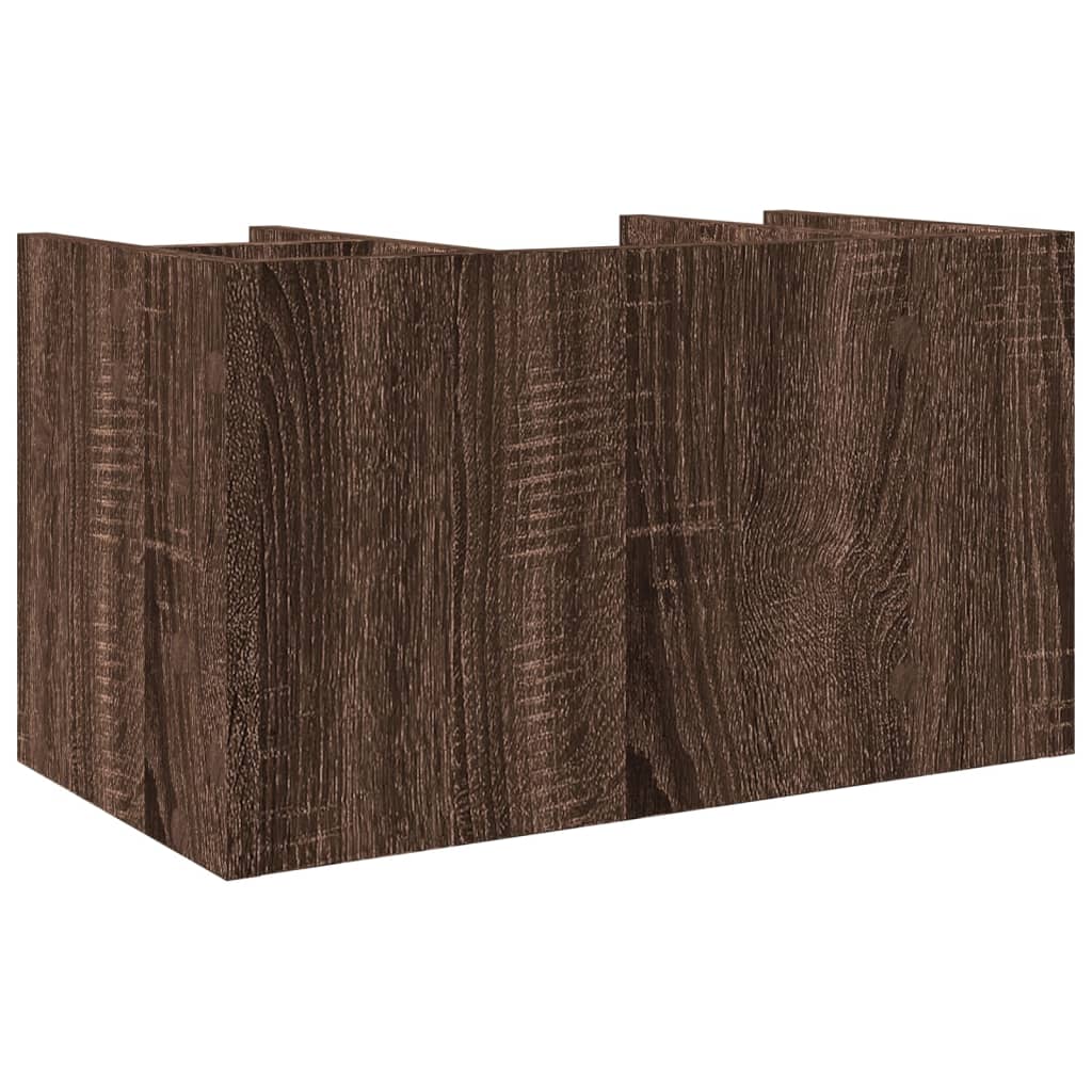 Desk shelf, brown oak, 44.5x24x25cm, wood