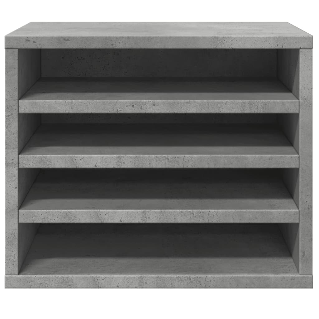 Rašomojo stalo lentyna, betono, 36x26x29,5cm, apdirbta mediena