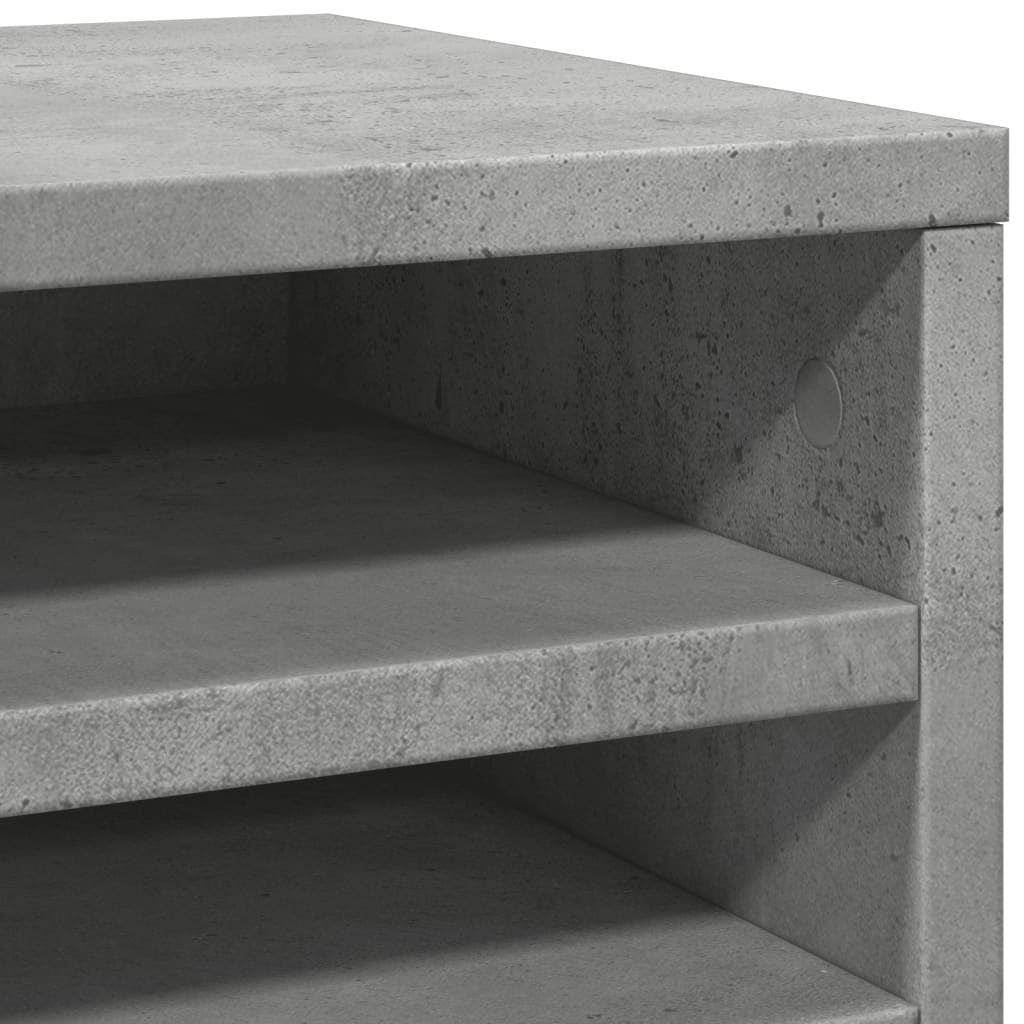 Rašomojo stalo lentyna, betono, 36x26x29,5cm, apdirbta mediena