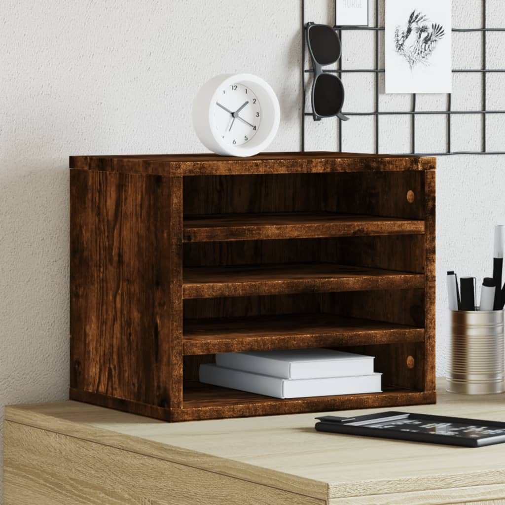 Rašomojo stalo lentyna, dūminio ąžuolo, 36x26x29,5cm, mediena