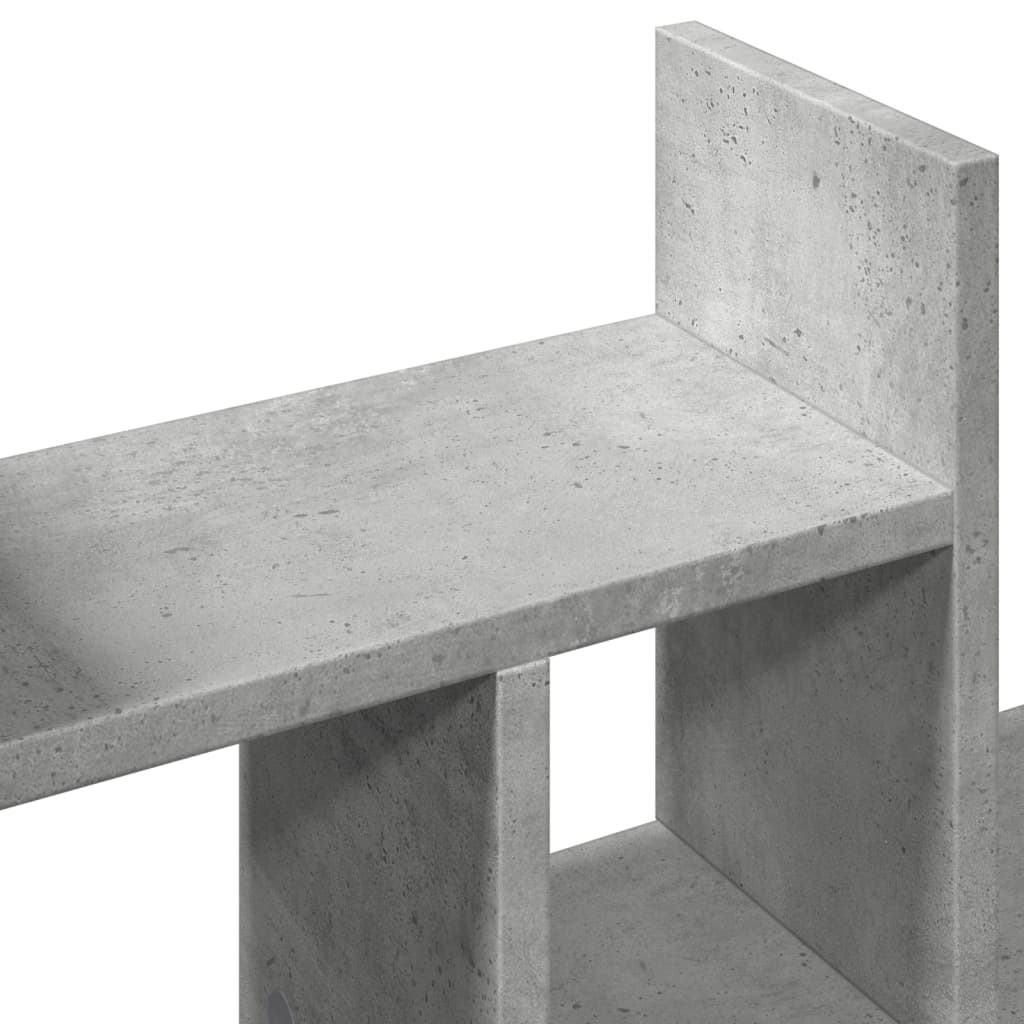 Rašomojo stalo lentyna, betono, 34,5x15,5x35,5cm, mediena