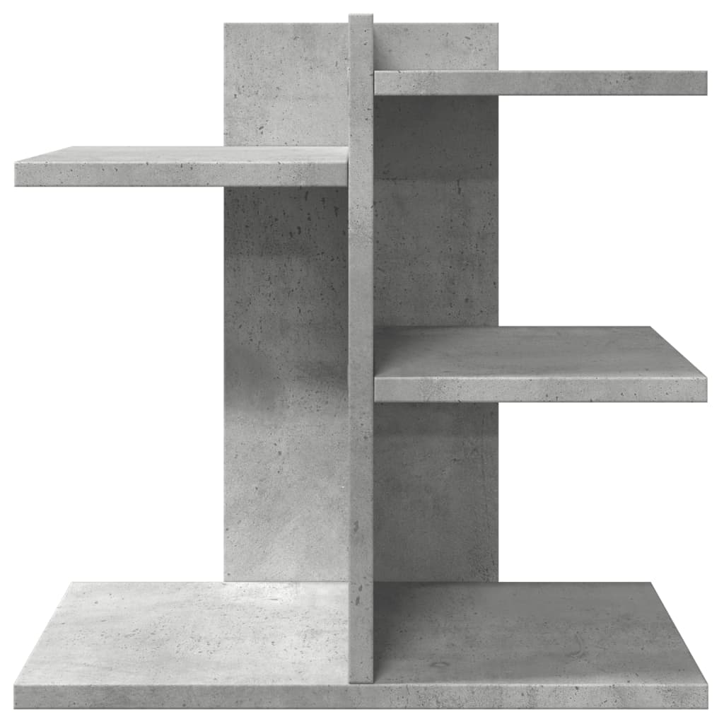Rašomojo stalo lentyna, betono, 42x21,5x42cm, apdirbta mediena