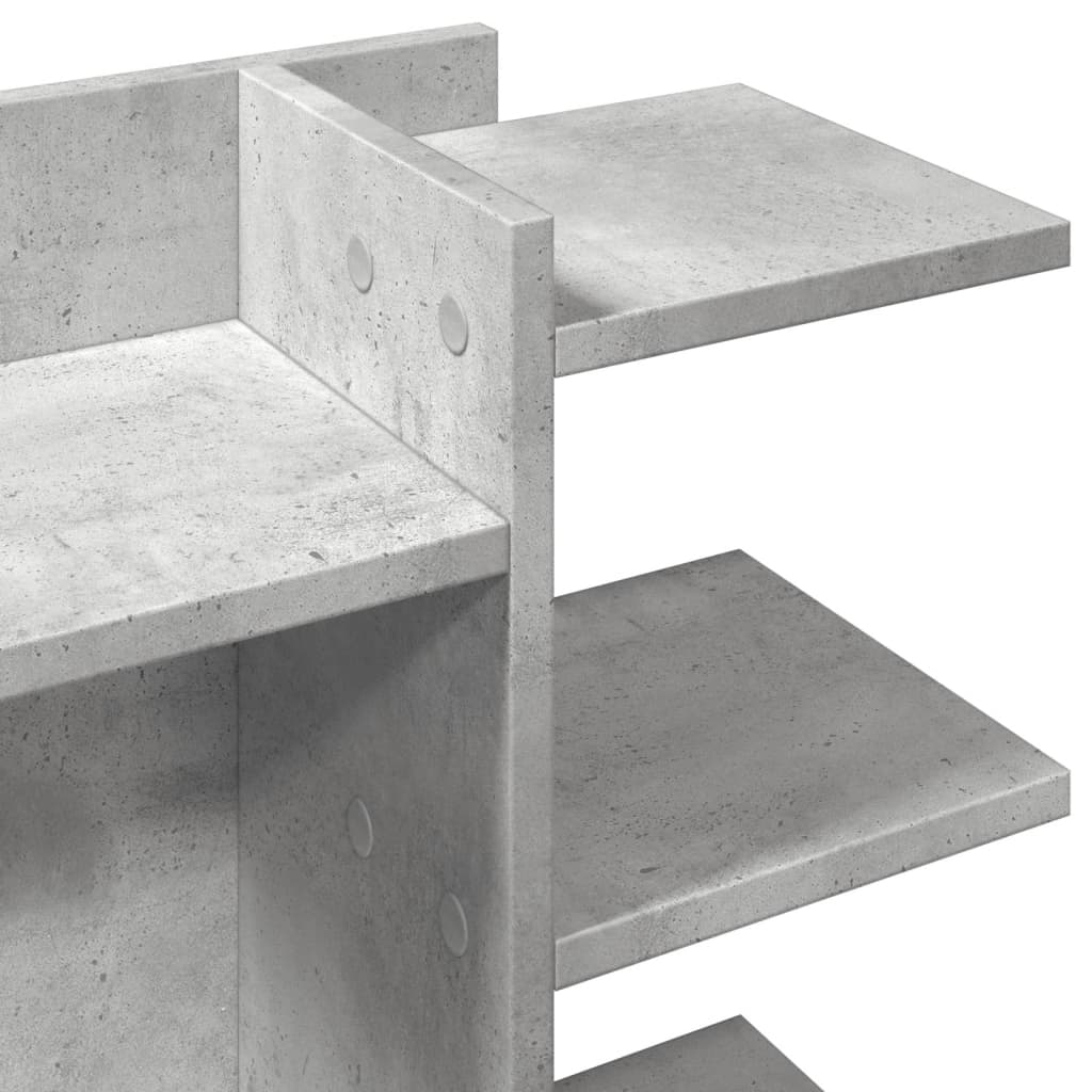 Rašomojo stalo lentyna, betono, 42x21,5x42cm, apdirbta mediena