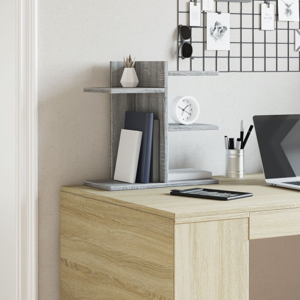 Desk shelf, grey oak, 42x21.5x42cm, wood