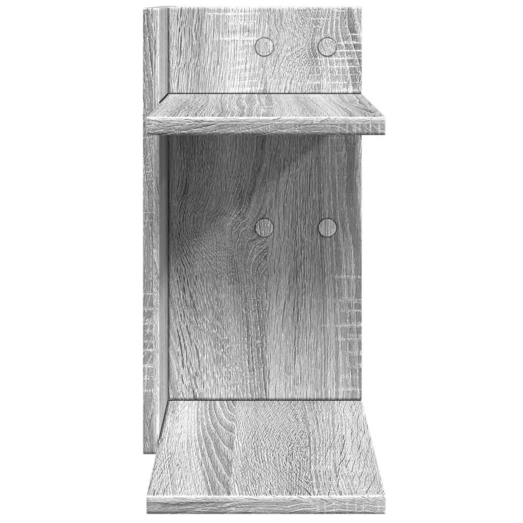 Desk shelf, grey oak, 42x21.5x42cm, wood