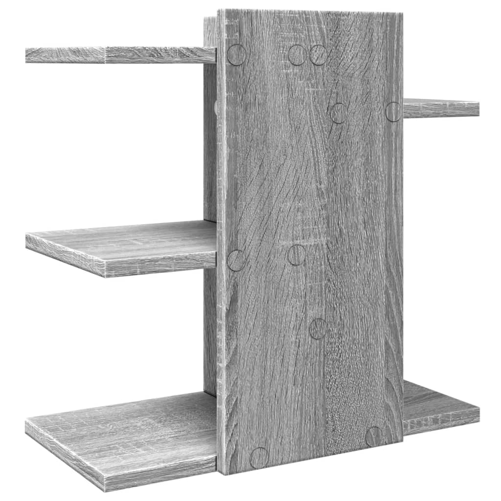 Desk shelf, grey oak, 42x21.5x42cm, wood