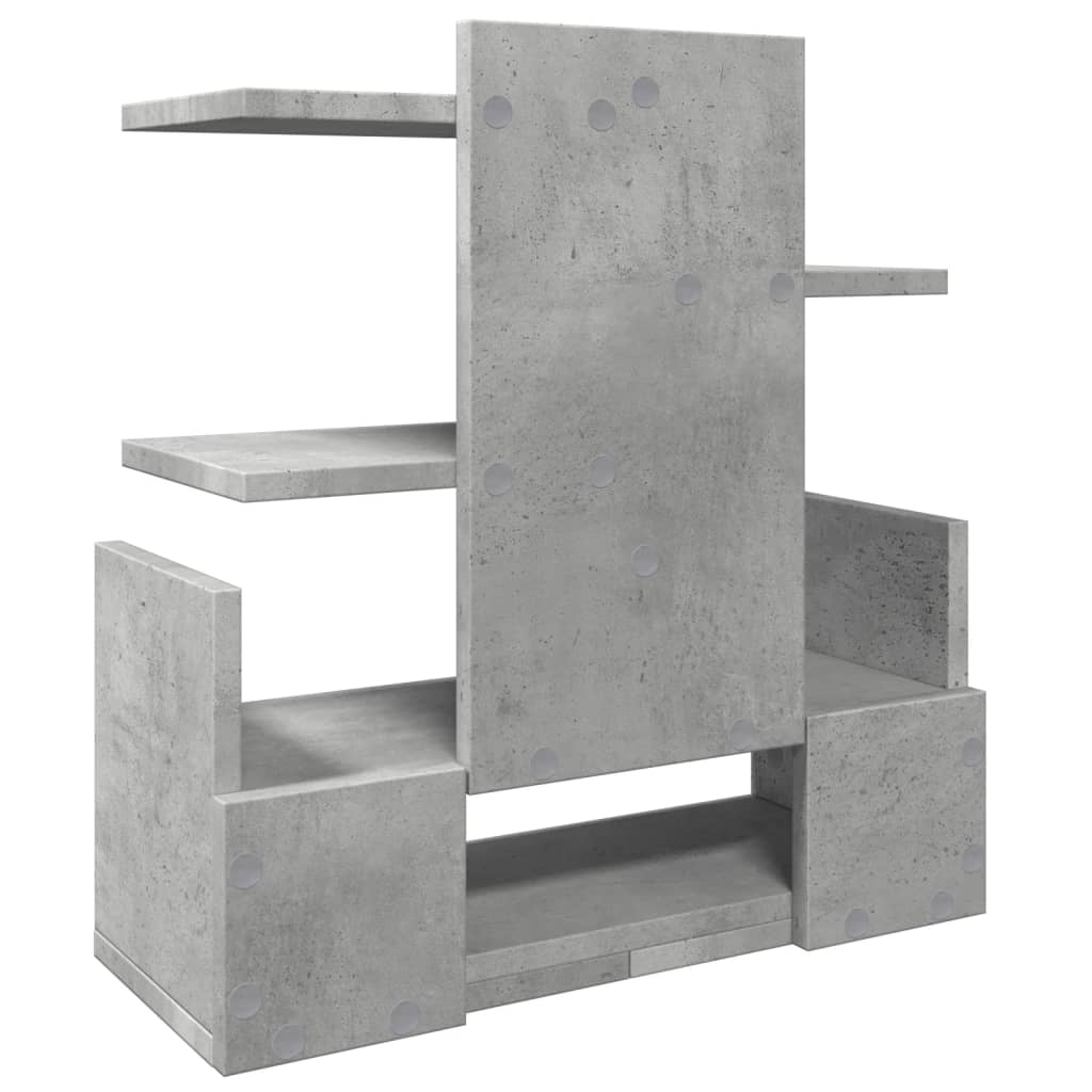 Rašomojo stalo lentyna, betono, 49x20x52,5cm, apdirbta mediena