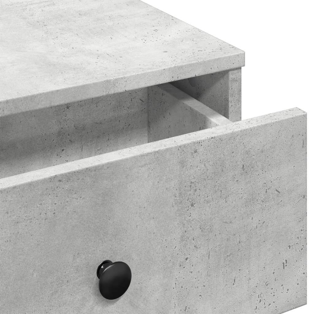 Coffee table, concrete grey, 60x45x31cm, engineered wood