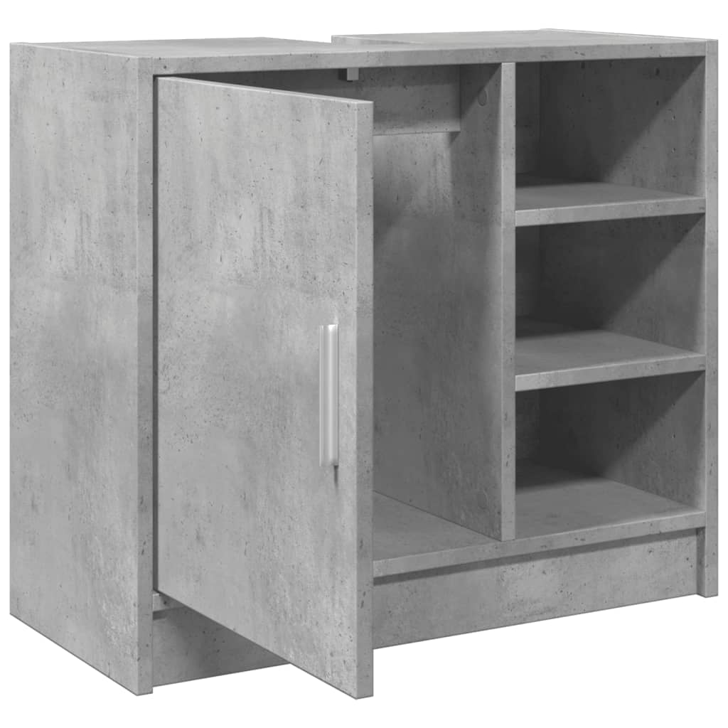Spintelė praustuvui, betono, 63x29x55cm, apdirbta mediena