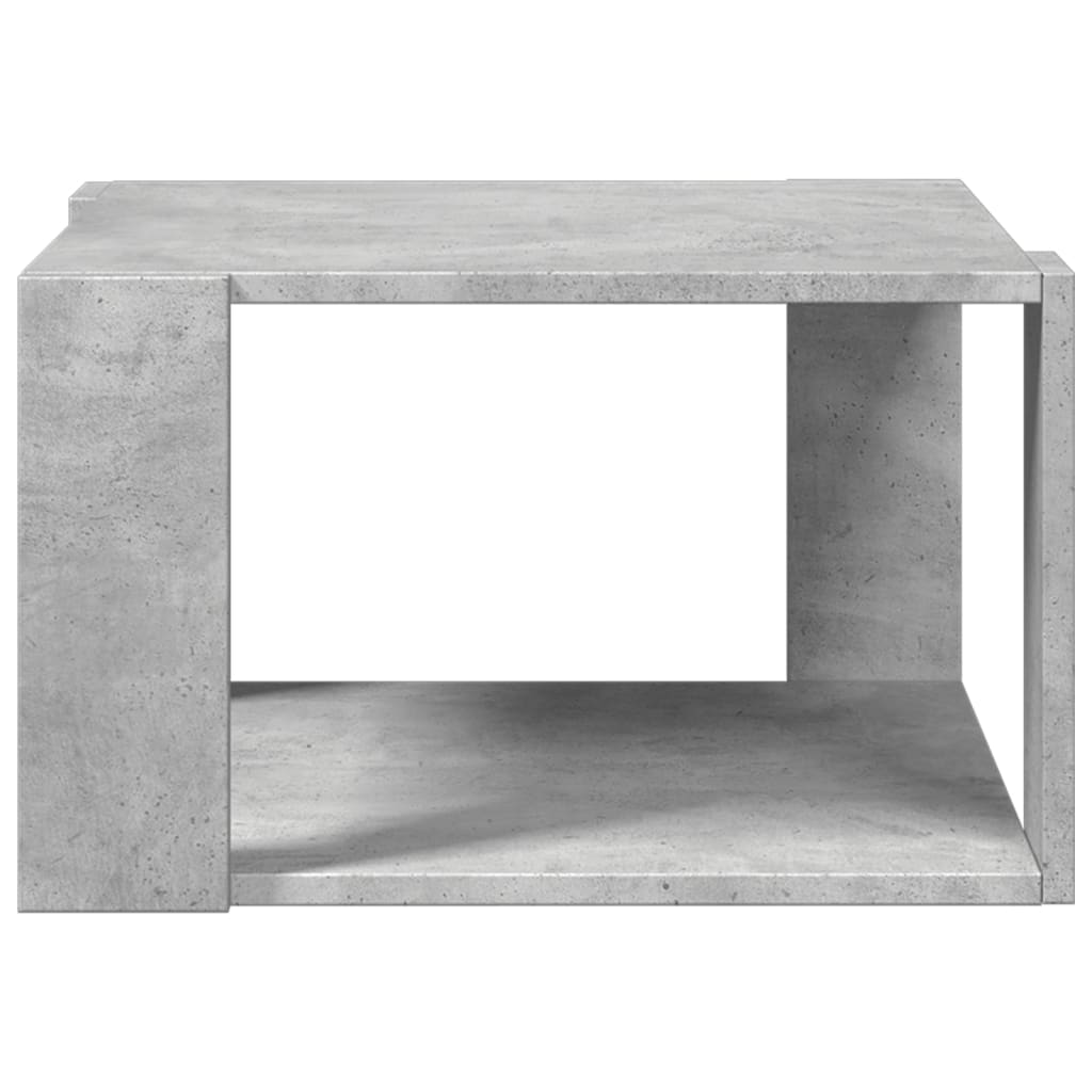 Kavos staliukas, betono, 51,5x51,5x30cm, apdirbta mediena