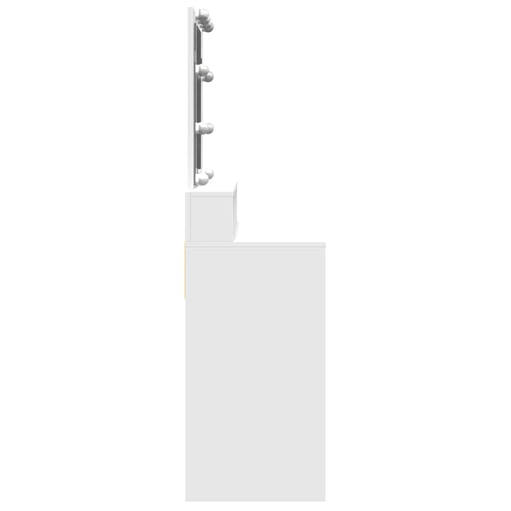 Dressing table with LED, white, 80x41x144.5cm