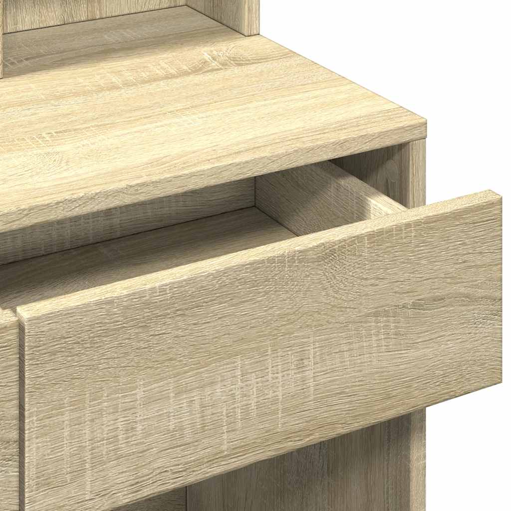 Dressing table with LED, sonoma oak, 80x41x144.5cm