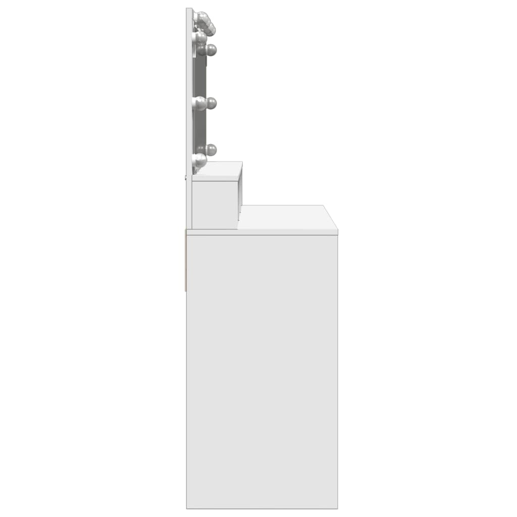 Dressing table with LED, white, 80x41x134.5cm