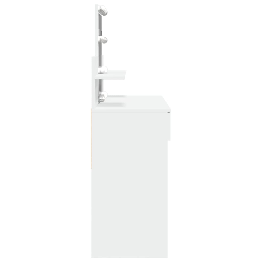 Kosmetinis staliukas su LED, baltos spalvos, 100x40x130cm