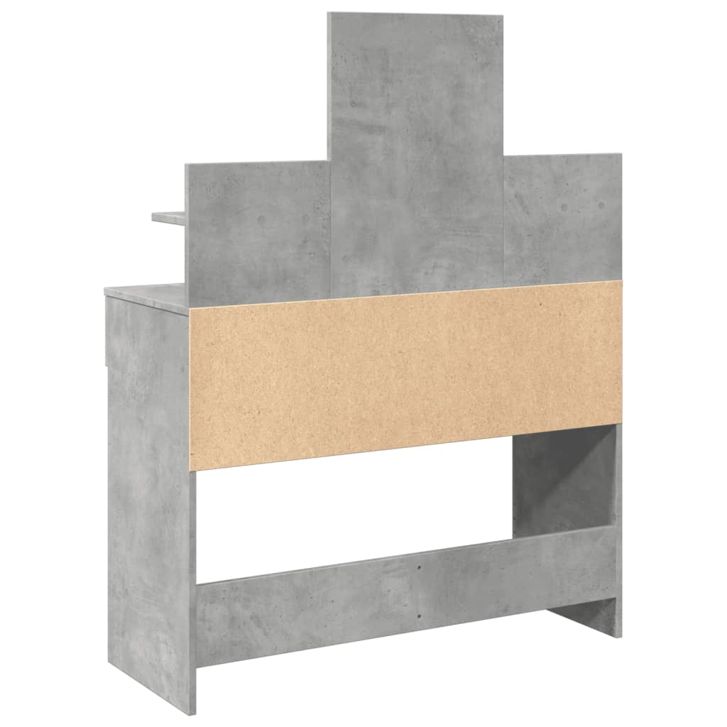 Kosmetinis staliukas su LED, betono pilkas, 100x40x130cm
