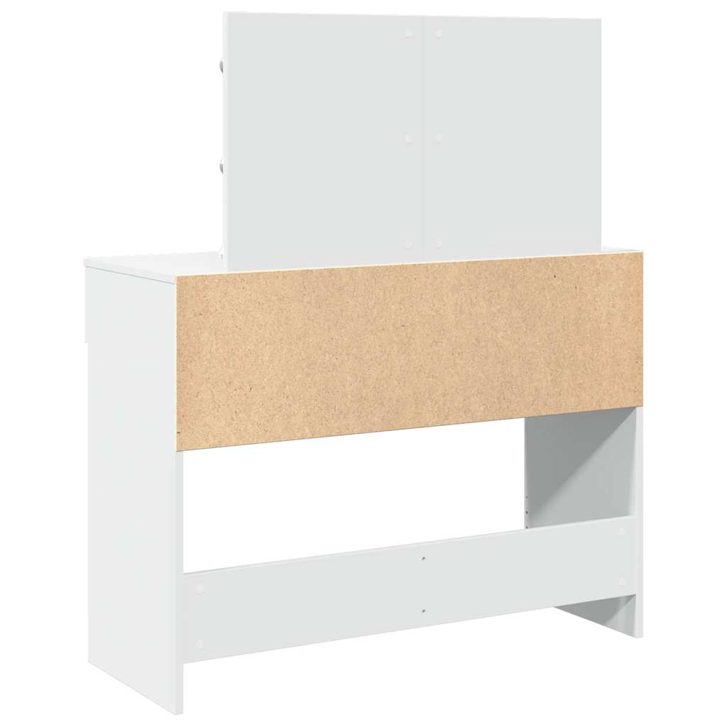 Kosmētikas galdiņš ar LED, balts, 100x40x120cm