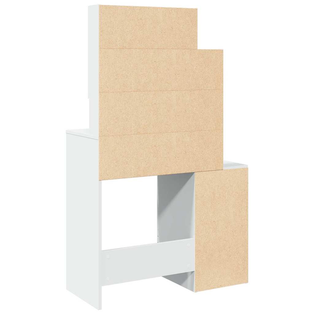 Kosmetinis staliukas su spintele, baltos spalvos, 80x35x132cm