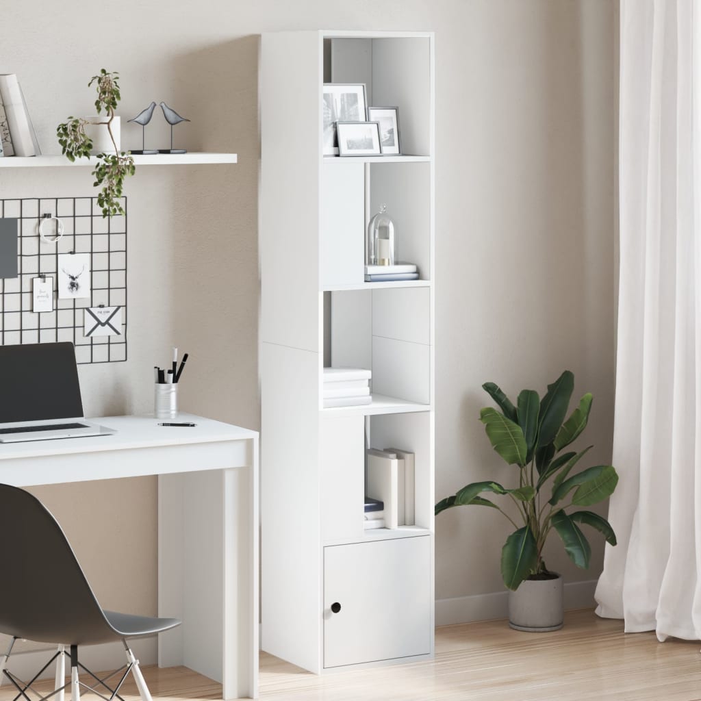 Bookcase, white, 40x36x189cm, engineered wood