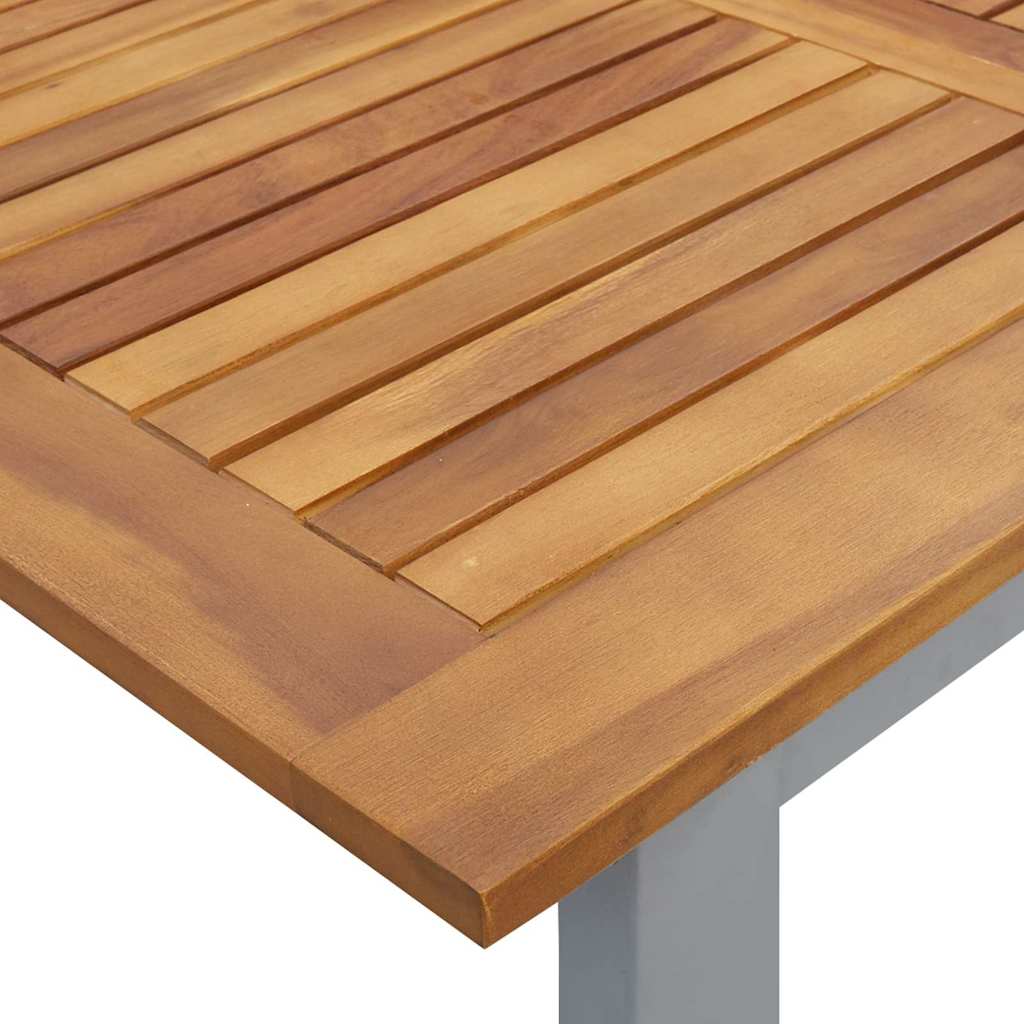 Dārza pusdienu komplekts 7 daļas Pelēks un brūns 200 x 90 x 75 cm