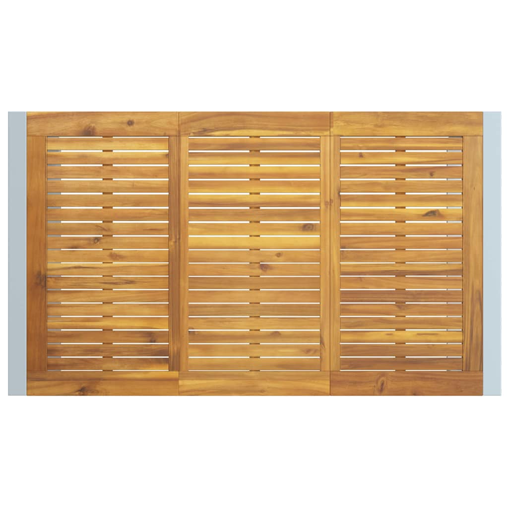 Sodo valgomojo komplektas 7 pcs Pilka ir ruda 140 x 80 x 75 cm