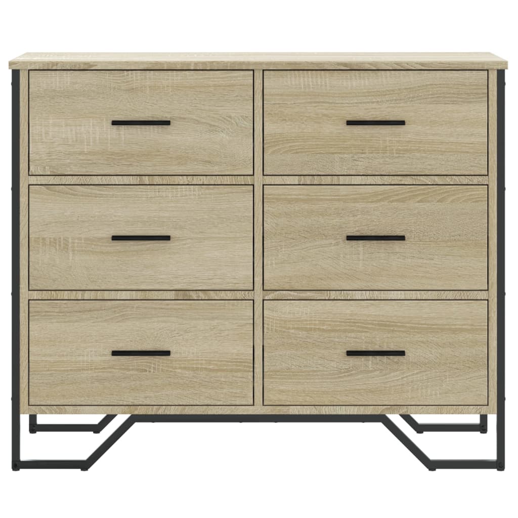 Chest of drawers, sonoma oak, 91x35.5x74.5cm, wood