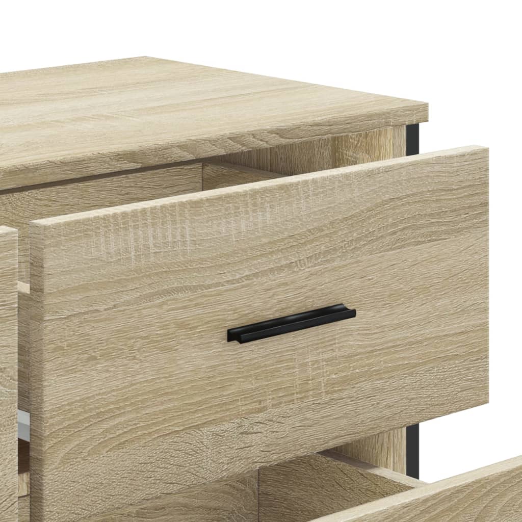 Chest of drawers, sonoma oak, 91x35.5x74.5cm, wood