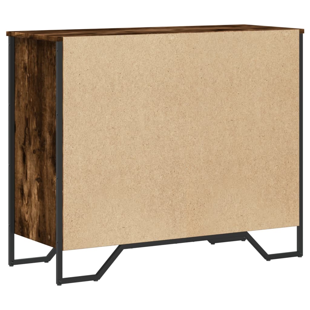 Chest of drawers, smoke oak, 91x35.5x74.5cm, wood
