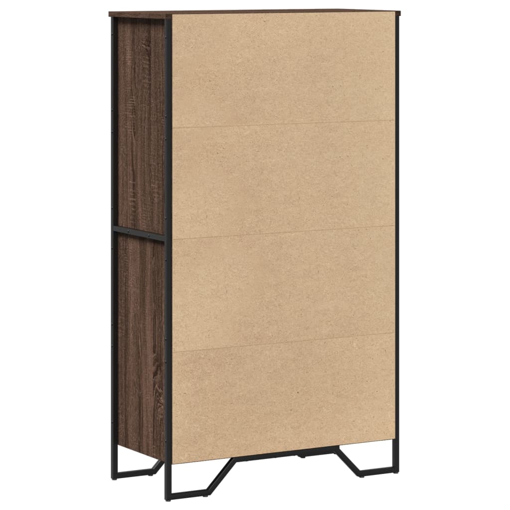 Komoda, sonoma pilkos, 79,5x35,5x137,5cm, apdirbta mediena