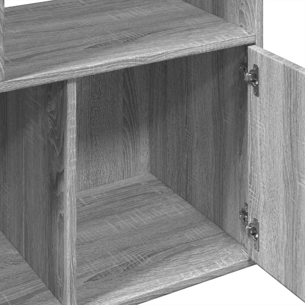 Bookcase, gray oak, 70x36x189cm, engineered wood