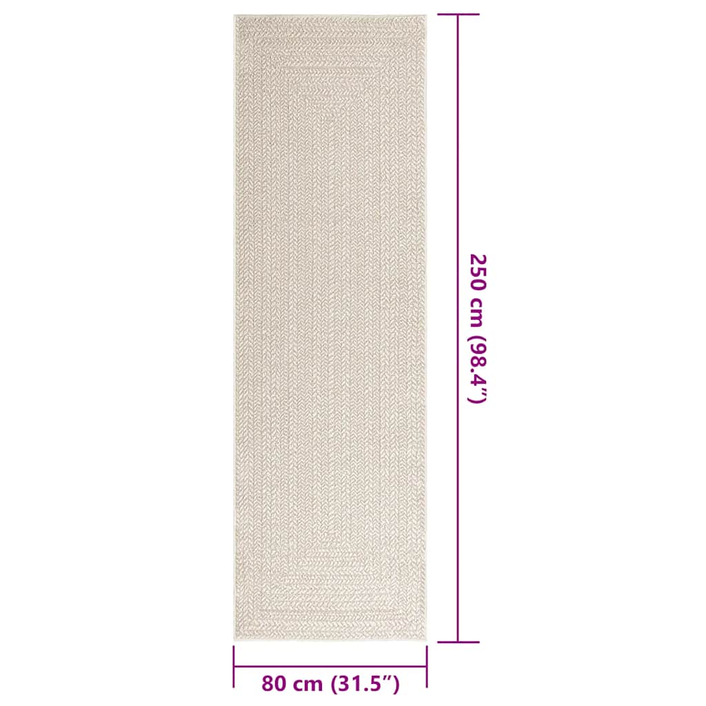 Kilimas ZIZUR, 80x250 cm, džiuto imitacija, vidaus ir lauko
