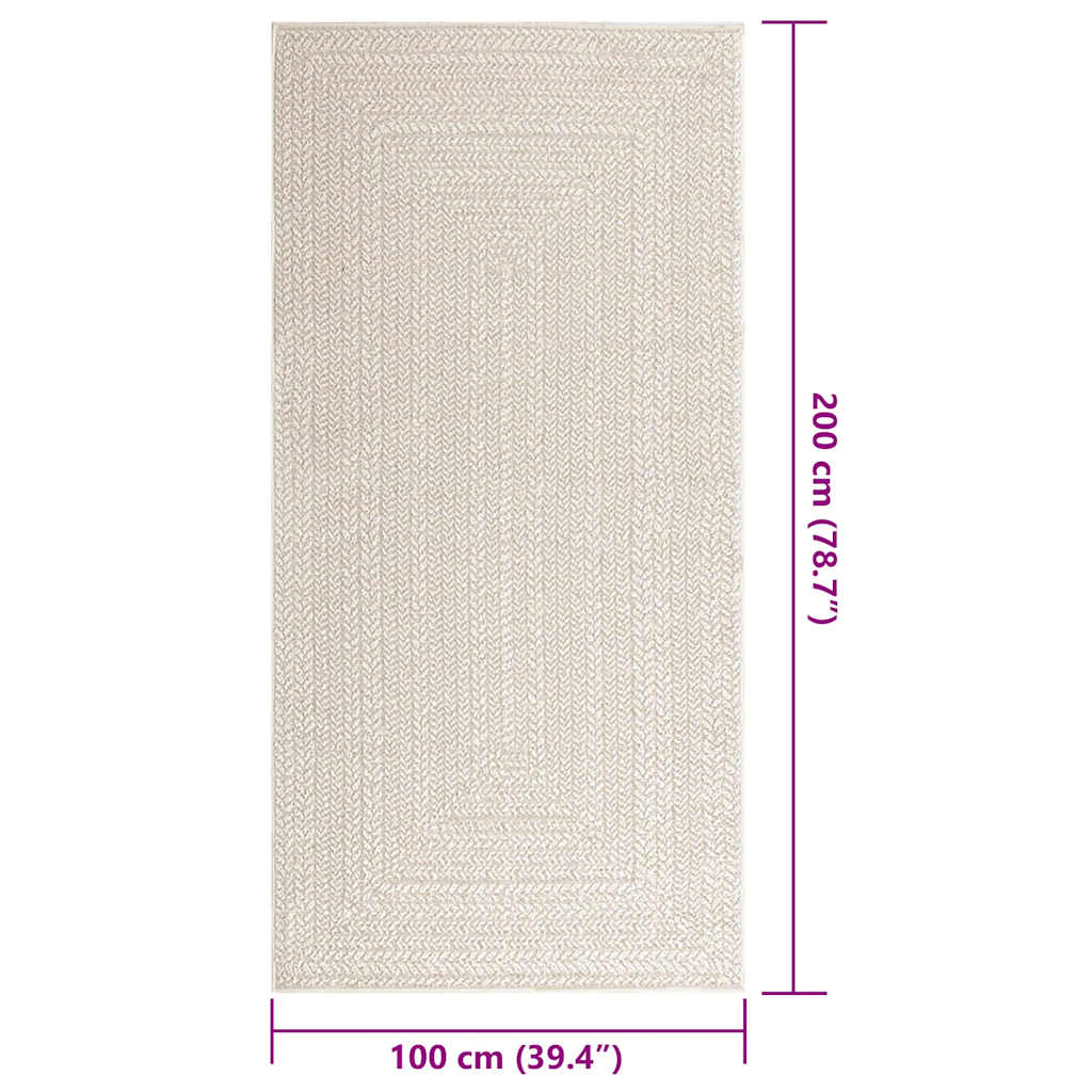Kilimas ZIZUR, 100x200 cm, džiuto imitacija, vidaus ir lauko