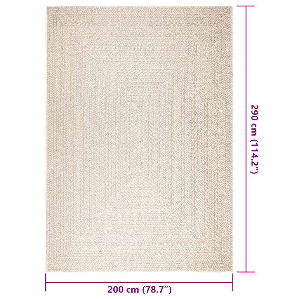 Kilimas ZIZUR, 200x290 cm, džiuto imitacija, vidaus ir lauko