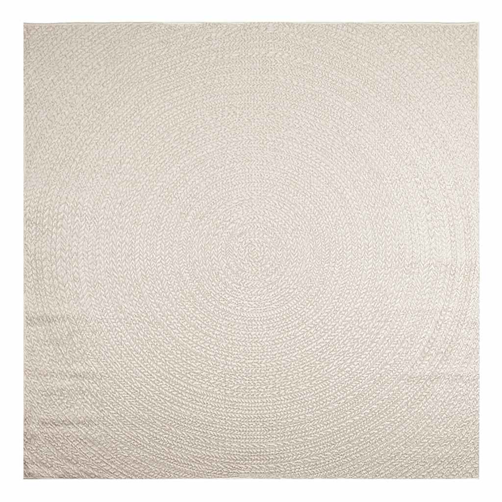 ZIZUR rug, 240x240 cm, jute imitation, indoor and outdoor