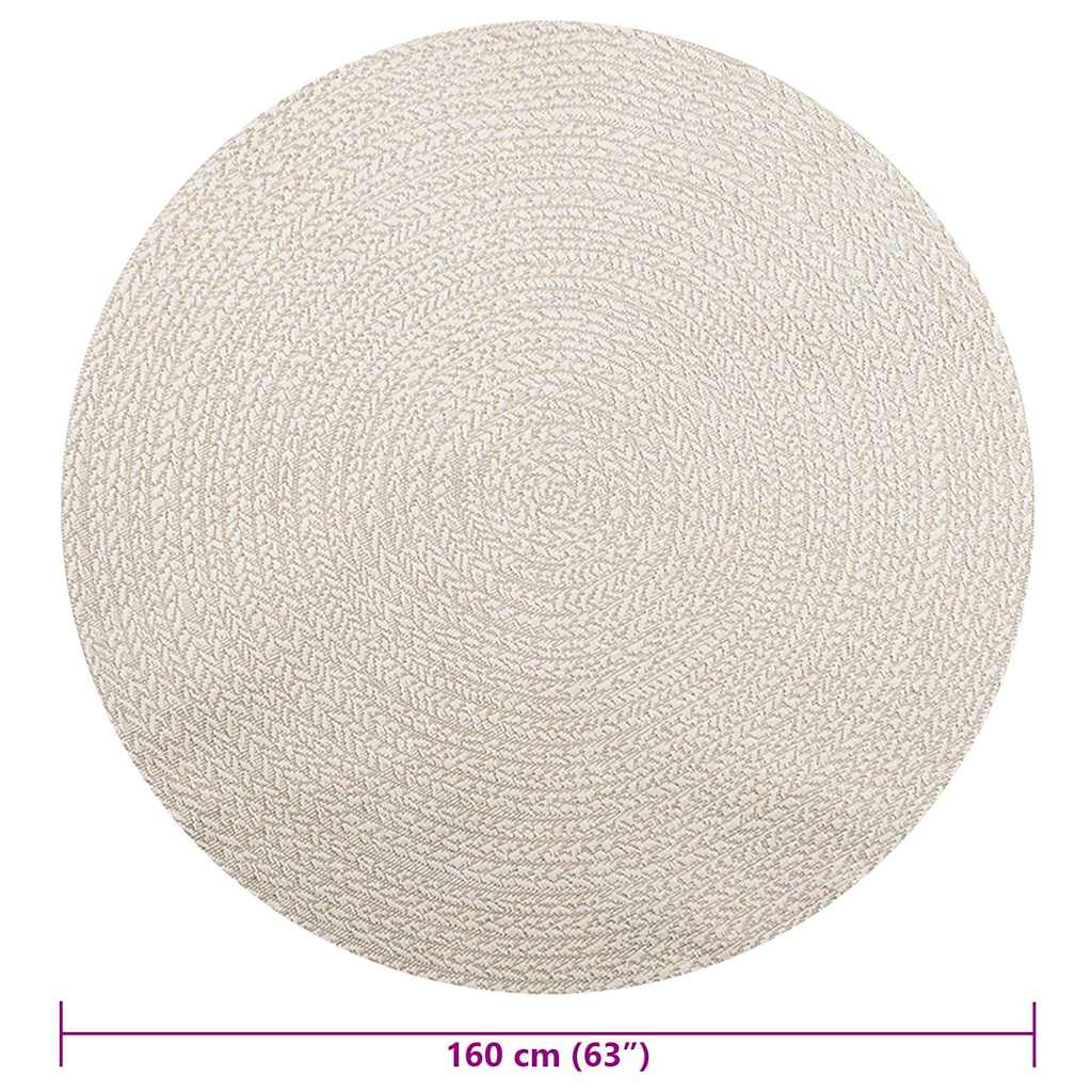 Kilimas ZIZUR, Ø 160 cm, džiuto imitacija, vidaus ir lauko