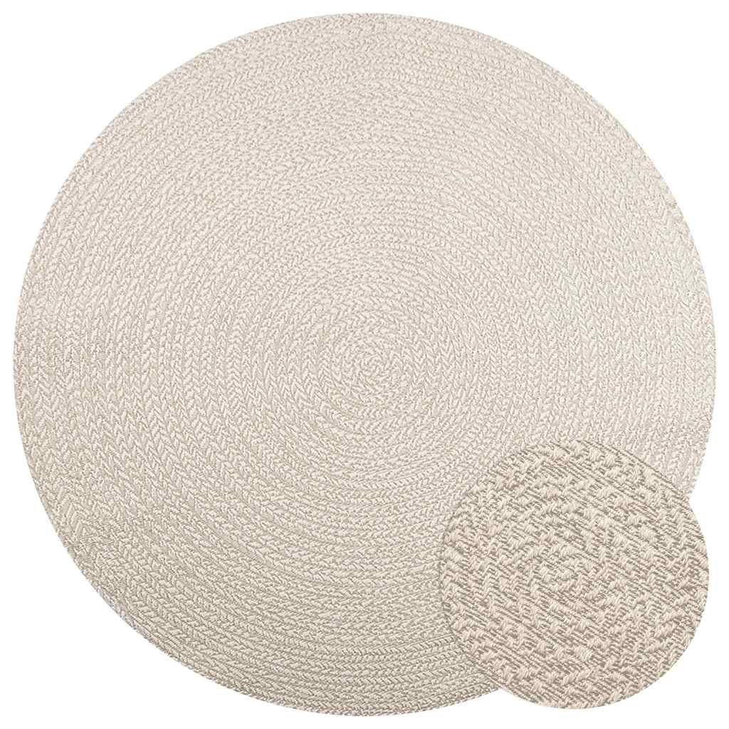 Rug ZIZUR, Ø 200 cm, jute imitation, indoor and outdoor