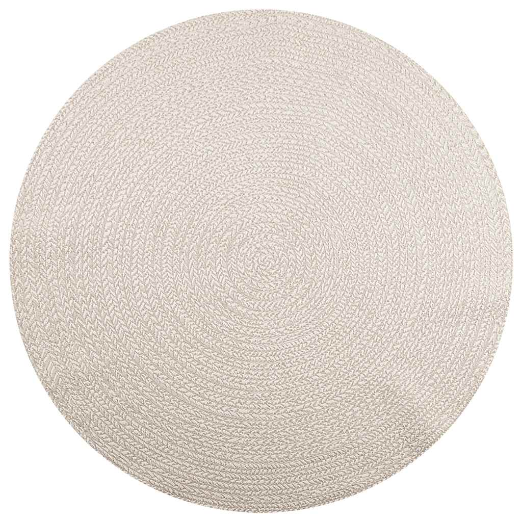 Rug ZIZUR, Ø 200 cm, jute imitation, indoor and outdoor
