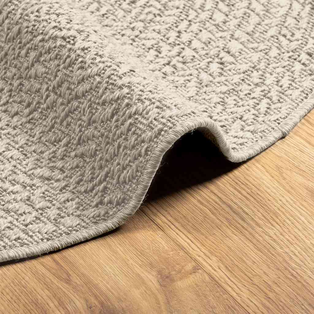 Rug ZIZUR, Ø 200 cm, jute imitation, indoor and outdoor