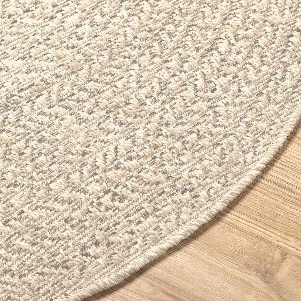 Rug ZIZUR, Ø 200 cm, jute imitation, indoor and outdoor