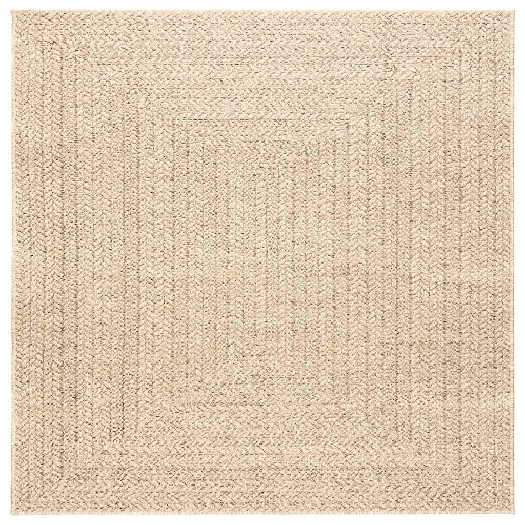 Rug ZIZUR, 120x120 cm, jute imitation, indoor and outdoor