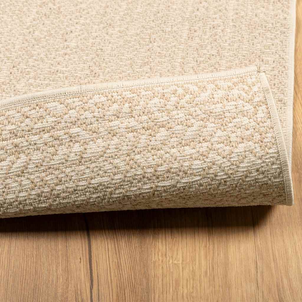 Rug ZIZUR, 120x120 cm, jute imitation, indoor and outdoor